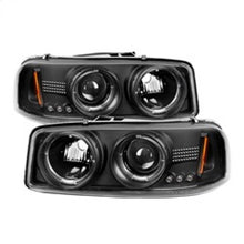 Cargar imagen en el visor de la galería, Spyder GMC Sierra 1500/2500/3500 99-06 Projector Headlights LED Halo LED Black PRO-YD-CDE00-HL-BK