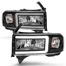 Cargar imagen en el visor de la galería, ANZO 94-02 Dodge RAM Crystal Headlight - w/ Light Bar Black Housing