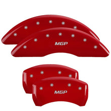 Cargar imagen en el visor de la galería, MGP 4 Caliper Covers Engraved Front &amp; Rear MGP Red finish silver ch