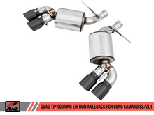 Cargar imagen en el visor de la galería, AWE Tuning 16-19 Chevrolet Camaro SS Axle-back Exhaust - Touring Edition (Quad Diamond Black Tips)