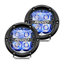 Cargar imagen en el visor de la galería, Rigid Industries 360-Series 4in LED Off-Road Spot Beam - Blue Backlight (Pair)