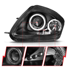 Cargar imagen en el visor de la galería, ANZO 2000-2005 Mitsubishi Eclipse Projector Headlights w/ Halo Black