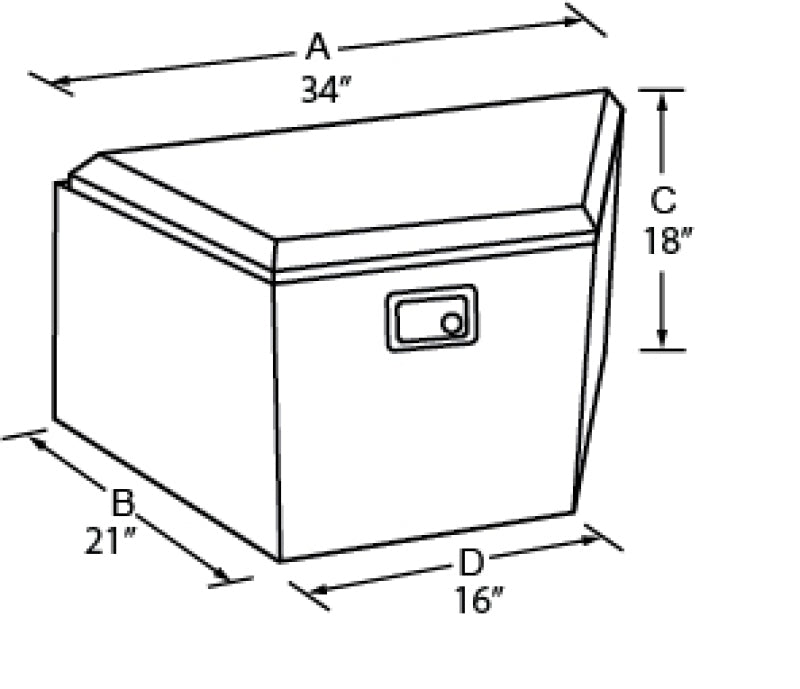 Lund Universal Alum Trailer Tongue Storage Box - White