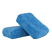 Cargar imagen en el visor de la galería, Chemical Guys Premium Grade Microfiber Applicators - 2in x 4in x 6in - Blue - 2 Pack