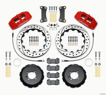 Cargar imagen en el visor de la galería, Wilwood Dynapro 6 Front Hat Kit 12.88in Drilled Red 2002-Up Mini Cooper w/ Lines