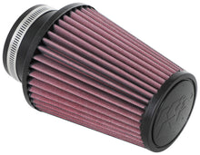 Cargar imagen en el visor de la galería, K&amp;N Universal Clamp-On Air Filter 3in Flange ID x 5in Base OD x 3.5in Top OD x 6in Height