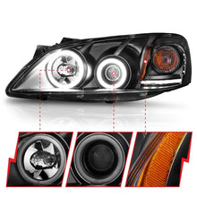 Cargar imagen en el visor de la galería, ANZO 2005-2010 Pontiac G6 Projector Headlights w/ Halo Black (CCFL)