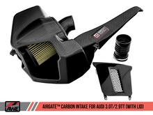 Cargar imagen en el visor de la galería, AWE Tuning Audi B9/B9.5 S4/S5/RS5 3.0T Carbon Fiber AirGate Intake w/ Lid