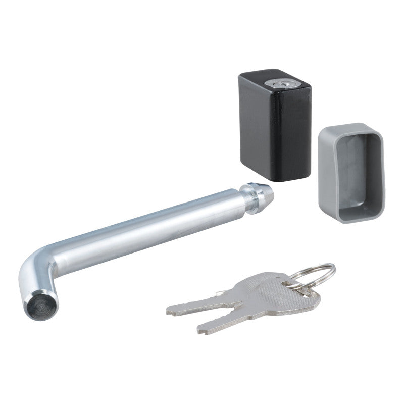 Curt 5/8in Hitch Lock (2in 2-1/2in or 3in Receiver Deadbolt Chrome)