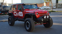 Cargar imagen en el visor de la galería, DV8 Offroad 07-18 Jeep Wrangler JK Over Windshield 50in Light Bar Mount - Black Steel