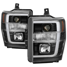 Cargar imagen en el visor de la galería, Spyder 08-10 Ford F-250 SD Projector Headlights V2-Switch Back Light Bar-Black PRO-YD-FS08V2-SBLB-BK