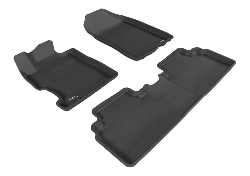 3D MAXpider 2006-2011 Honda Civic Sedan Kagu 1st & 2nd Row Floormat - Black