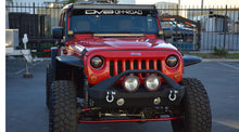 Cargar imagen en el visor de la galería, DV8 Offroad 07-18 Jeep Wrangler JK Over Windshield 50in Light Bar Mount - Black Steel