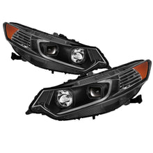 Cargar imagen en el visor de la galería, xTune 09-14 Acura TSX Projector Headlights - Light Bar DRL - Black (PRO-JH-ATSX09-LB-BK)