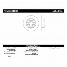 Cargar imagen en el visor de la galería, Stoptech 10-13 VW Golf/GTI/Jetta w/ 272mm Rear Disc Rear Premium High Carbon Cryo Brake Rotor