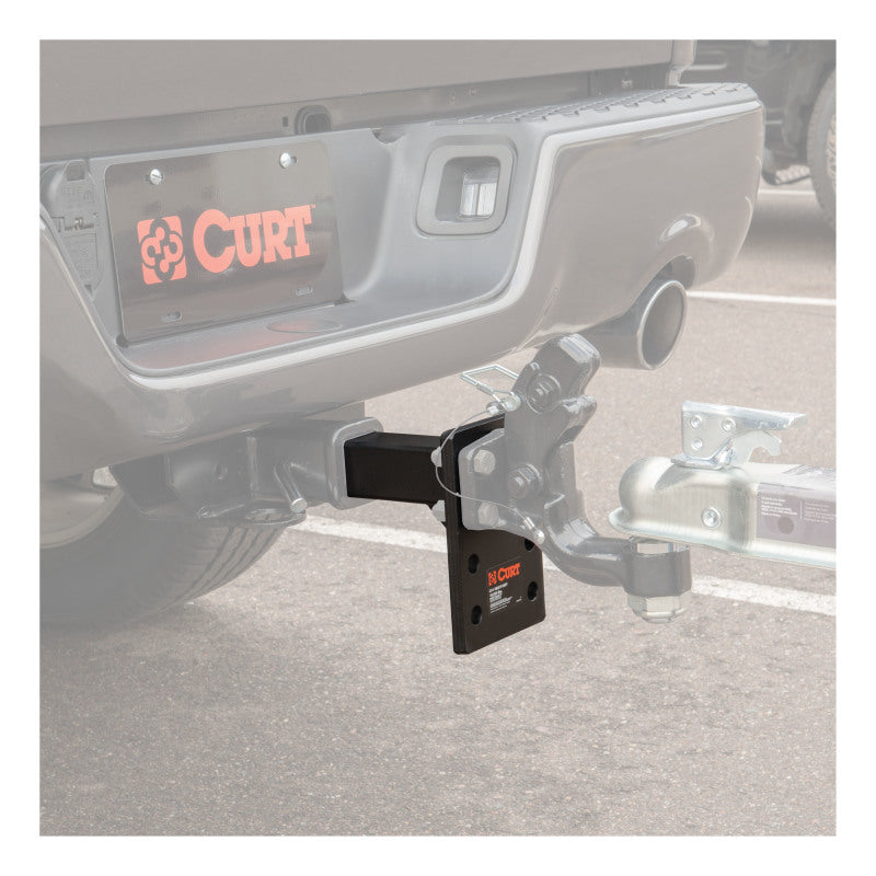 Curt Adjustable Pintle Mount (2in Shank 10000lbs 7in High 6in Long)