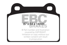 Cargar imagen en el visor de la galería, EBC 08-16 Mitsubishi Lancer Evo 10 2.0 Turbo (1 piece rotor) Bluestuff Rear Brake Pads