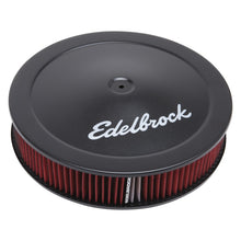 Cargar imagen en el visor de la galería, Edelbrock Air Cleaner Pro-Flo Series Round 14 In Diameter Cloth Element 3/8Indropped Base Black