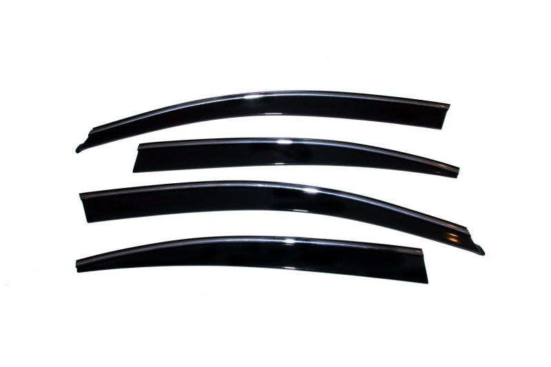 AVS 09-15 Nissan Maxima Ventvisor Low Profile Deflectors 4pc - Smoke w/Chrome Trim