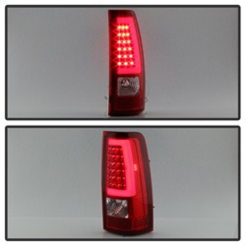 xTune Chevy Silverado 1500/2500/3500 99-02 / Version 3 Tail Lights Red Clear ALT-ON-CS99V3-LBLED-RC