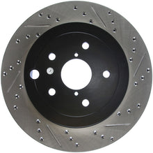 Load image into Gallery viewer, StopTech 08+ Subaru STI (Will Not Fit 05-07) Slotted &amp; Drilled Sport Brake Rotor