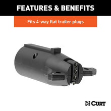 Load image into Gallery viewer, Curt Electrical Adapter (7-Way RV Blade Vehicle to 4-Flat Trailer Packaged)