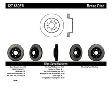 Cargar imagen en el visor de la galería, StopTech 05-10 GMC Sierra 1500 (w Rear Drum) / 07-09 GMC Yukon Front Left Slotted &amp; Drilled Rotor