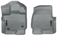 Cargar imagen en el visor de la galería, Husky Liners 15-23 Ford F-150 Super/Super Crew Cab WeatherBeater Grey Front Floor Liners