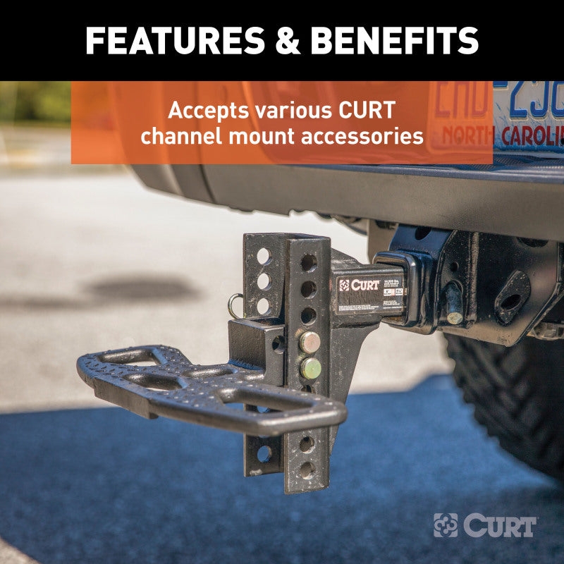 Curt Adjustable Channel Mount w/2-5/16in Ball & Pintle (2in Shank 13000lbs)