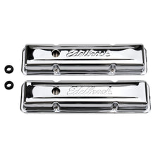 Cargar imagen en el visor de la galería, Edelbrock Valve Cover Signature Series Chevrolet 1959-1986 262-400 CI V8 Low Chrome