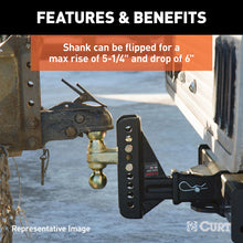 Load image into Gallery viewer, Curt Adjustable Channel Mount w/2-5/16in Ball &amp; Pintle (2-1/2in Shank 20000lbs)