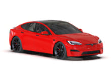 Cargar imagen en el visor de la galería, Rally Armor 21-26 Tesla Model S / S Plaid Black UR Mud Flap w/Red Logo