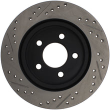 Cargar imagen en el visor de la galería, StopTech 05-10 Ford Mustang Slotted &amp; Drilled Left Rear Rotor