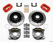 Cargar imagen en el visor de la galería, Wilwood Forged Dynalite P/S Park Brake Kit Drill-Red Small Ford 2.50in Offset