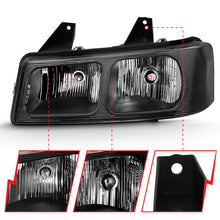 Cargar imagen en el visor de la galería, ANZO 2003-2017 Chevy Express Crystal Headlight Black