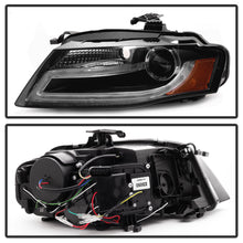 Cargar imagen en el visor de la galería, Spyder Audi A4 09-12 Projector Headlights Halogen Model Only - DRL LED Black PRO-YD-AA408-DRL-BK