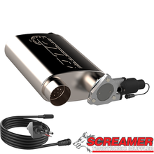 Cargar imagen en el visor de la galería, QTP 3in Weld-On 304SS Screamer Muffler w/Bolt-On QTEC Electric Cutout