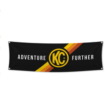 Cargar imagen en el visor de la galería, KC HiLiTES 17in. x 60in. Banner - Black w/Yellow