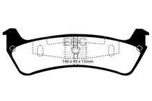 Cargar imagen en el visor de la galería, EBC 95-01 Ford Explorer 4.0 2WD Yellowstuff Rear Brake Pads