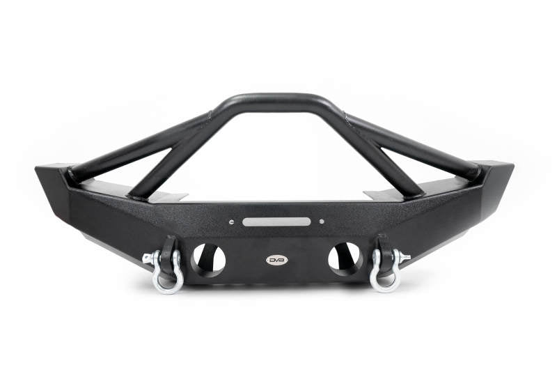 DV8 Offroad 07-18 Jeep Wrangler JK/JL FS-12 Mid Length Steel Front Bumper w/ Fog Lights