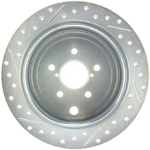 Cargar imagen en el visor de la galería, StopTech Select Sport 09-13 Subaru Forester Slotted and Drilled Left Rear Rotor