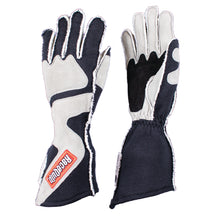 Cargar imagen en el visor de la galería, RaceQuip SFI-5 Gray/Black Large Outseam Angle Cut Glove