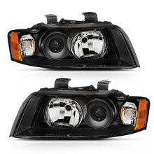 Cargar imagen en el visor de la galería, ANZO 2002-2005 Audi A4 Projector Headlight Black G2 (Halogen Type)