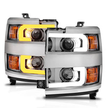 Cargar imagen en el visor de la galería, ANZO Projector Headlights 15-17 Chevrolet Silverado 2500HD / 3500HD Chrome w/ Chrome Rim