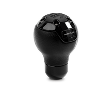 Cargar imagen en el visor de la galería, Momo Nero Shift Knob - Tall Black Leather, Black Chrome Insert