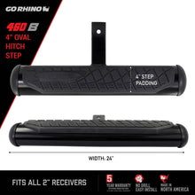 Cargar imagen en el visor de la galería, Go Rhino 4in Oval Hitch Step - Black