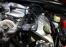 Cargar imagen en el visor de la galería, J&amp;L 99-04 Ford Mustang SVT Cobra Driver Side Oil Separator 3.0 - Black Anodized