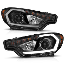 Cargar imagen en el visor de la galería, ANZO 2014-2016 Kia Forte Projector Headlights w/ Light Bar Black Housing w/ DRL