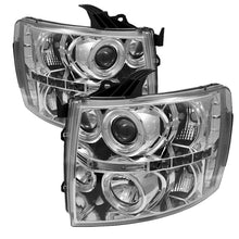 Cargar imagen en el visor de la galería, Spyder Chevy Silverado 1500 07-13 Projector Headlights LED Halo LED Chrm PRO-YD-CS07-HL-C