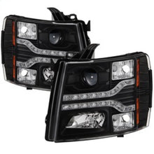 Load image into Gallery viewer, Spyder Chevy Silverado 1500 07-13 V2 Projector Headlights - LED DRL - Black PRO-YD-CS07V2-DRL-BK